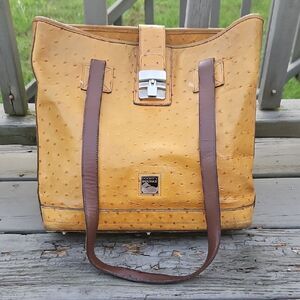 Dooney & Bourke Ostrich Embossed Leather Tote Bag – Read Description